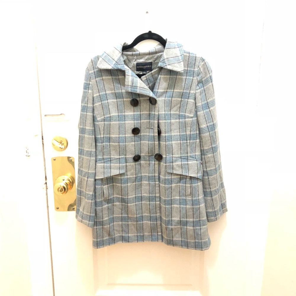 Banana Republic Tweed Peacoat S